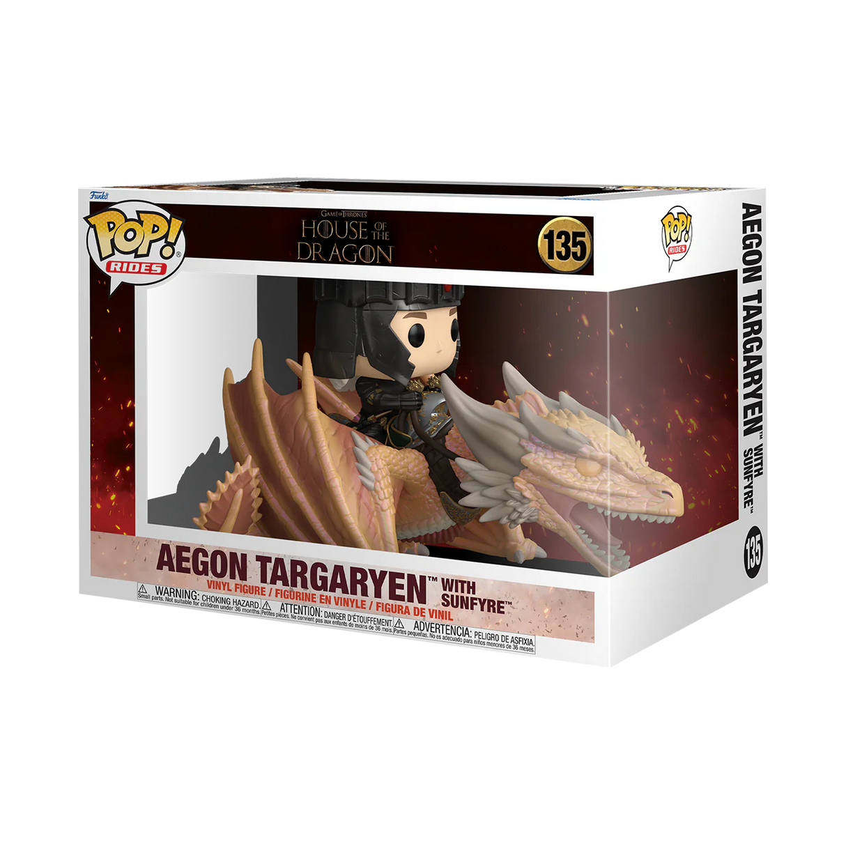 Funko Pop! Television: House of the Dragon - Aegon Targaryen with Sunfyre (Deluxe Ride) 135