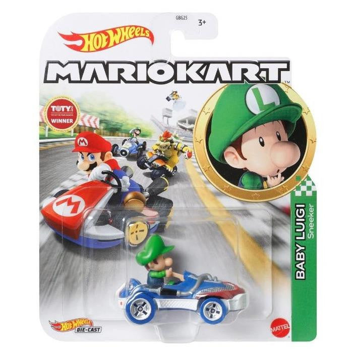 Hot Wheels: Die-Cast | Mario Kart - Baby Luigi Sneeker