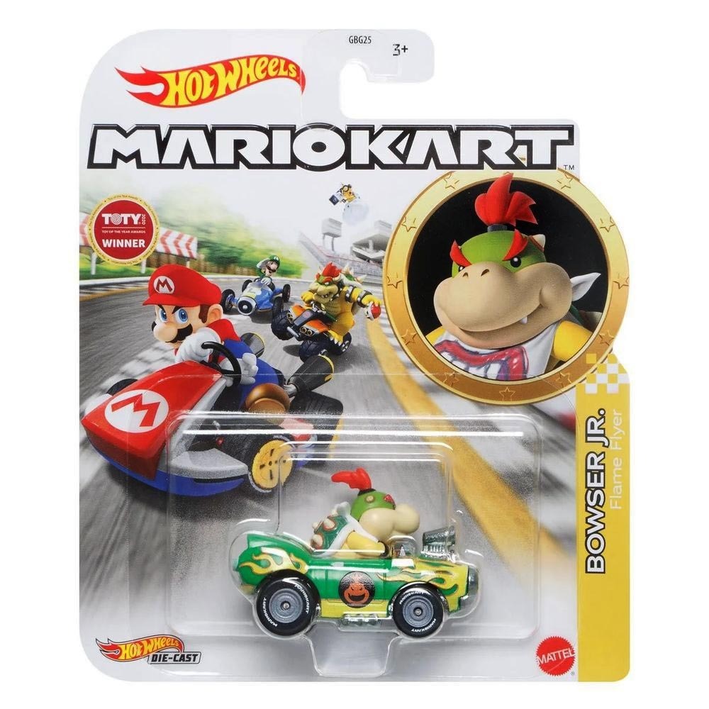Hot Wheels: Die-Cast | Mario Kart - Bowser Jr Flame Flyer