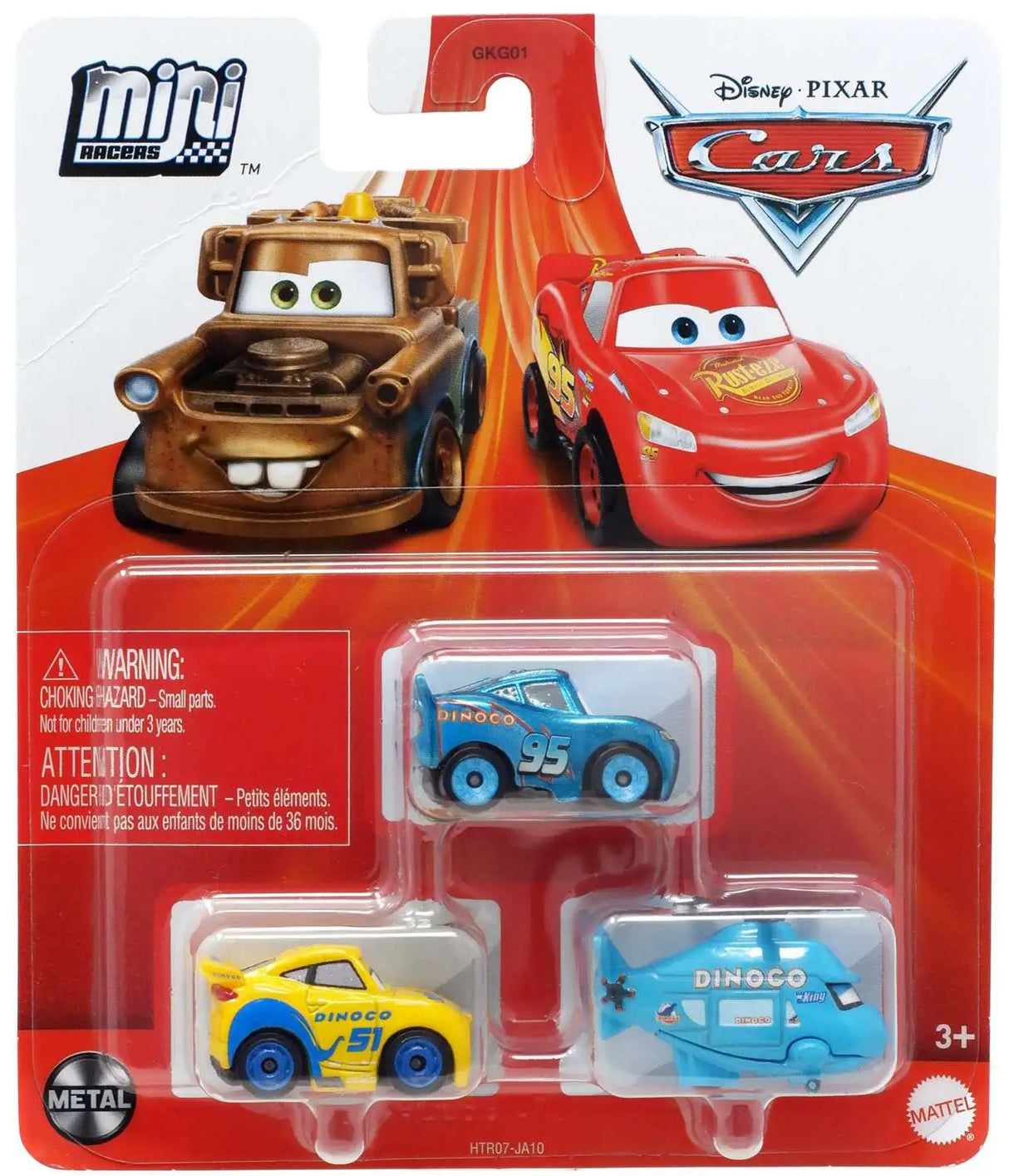 Mattel: Disney Cars Mini 3 Pack - Sponsored By Dino