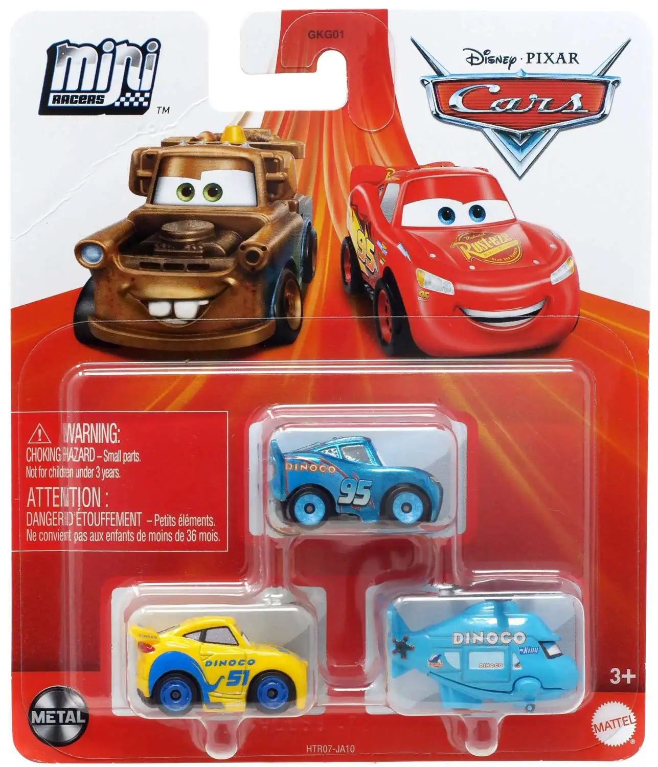 Mattel: Disney Cars Mini 3 Pack - Sponsored By Dino