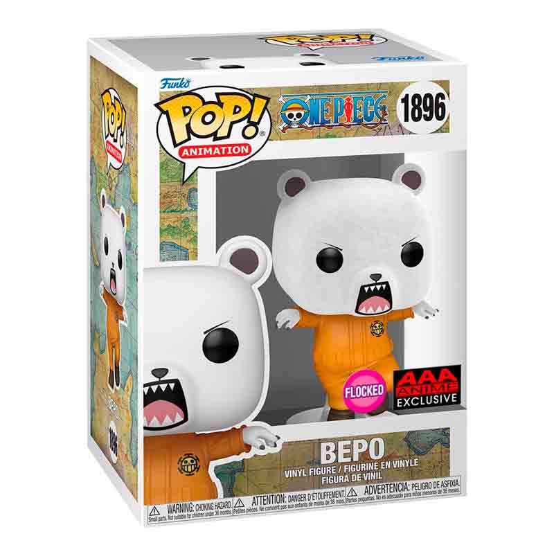 Funko Pop! Anime: One Piece - Bepo Bear 1896 - AAA Anime Exlcusive (Flocked)