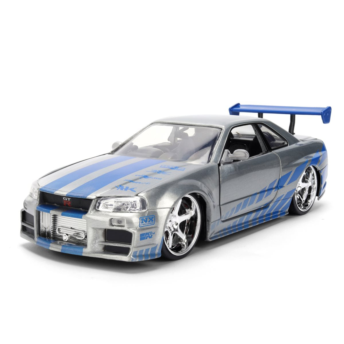 Jada: Die-Cast Metal Vehicle | Fast and Furious 25th Anniversary - Brian's Nissan Skyline GT-R - Escala 1:24
