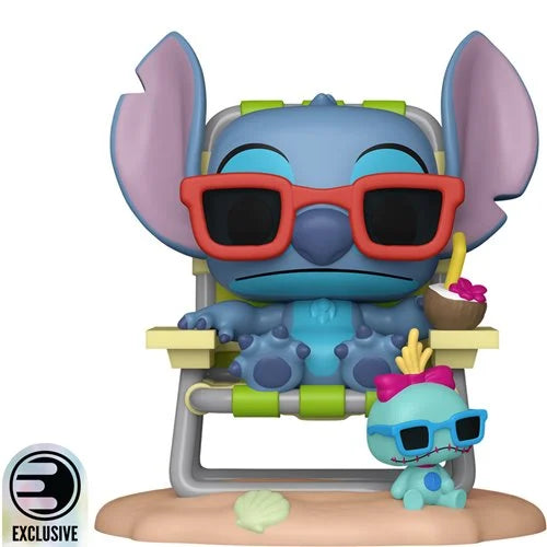 Funko Pop! Disney: Lilo & Stitch - Stitch in Sunlounger 1639 (Premium) - Entertainment Earth Exclusive