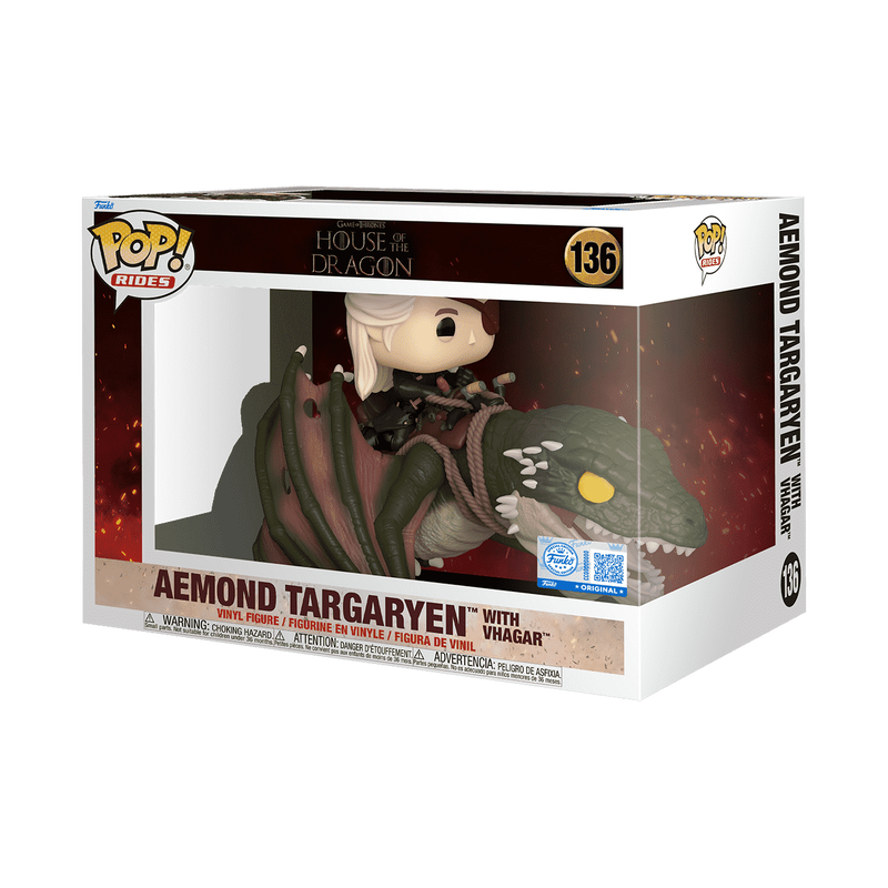 Funko Pop! Television: House of the Dragon - Aemond Targaryen with Vhagar (Deluxe Ride) 136 (Exclusive)