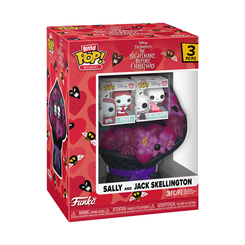 Funko Bitty Bouquet! The Nightmare Before Christmas Valentines - Sally and Jack Skellington