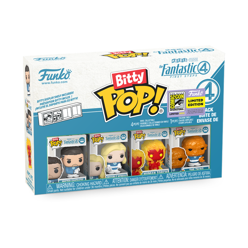 Funko Bitty Pop! Marvel: The Fantastic Four: First Steps - 4pack (Mister Fantastic) - ComicCon 2025 Exclusive