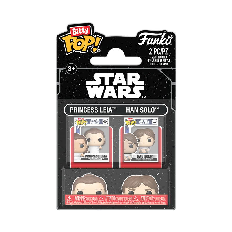 Funko Bitty Pop! Star Wars: Princess Leia and Han Solo 2-Pack