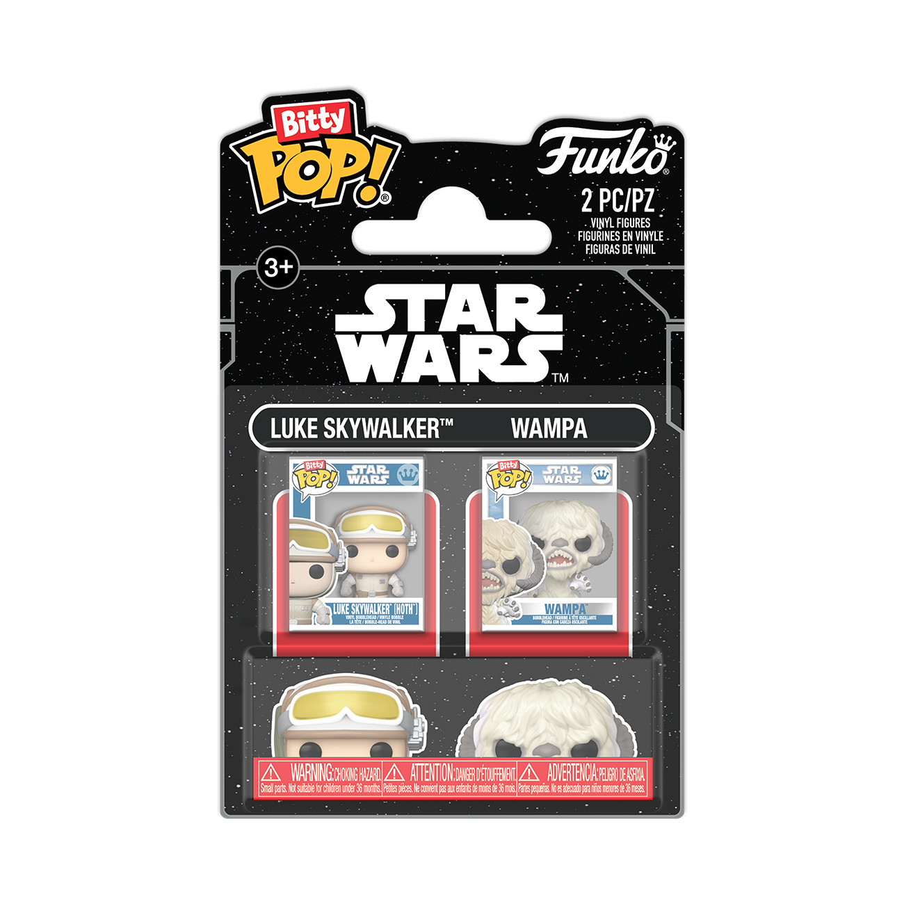 Funko Bitty Pop! Star Wars: Luke Skywalker (Hoth) and Wampa 2-Pack