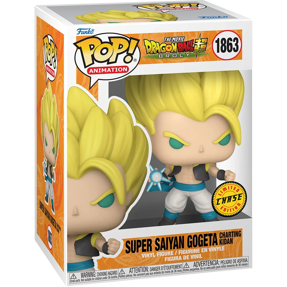 Funko Pop! Dragon Ball Super: Broly - (SUPER SAIYAN) Gogeta (CHARTING KIDAN) 1863 - (CHASE)