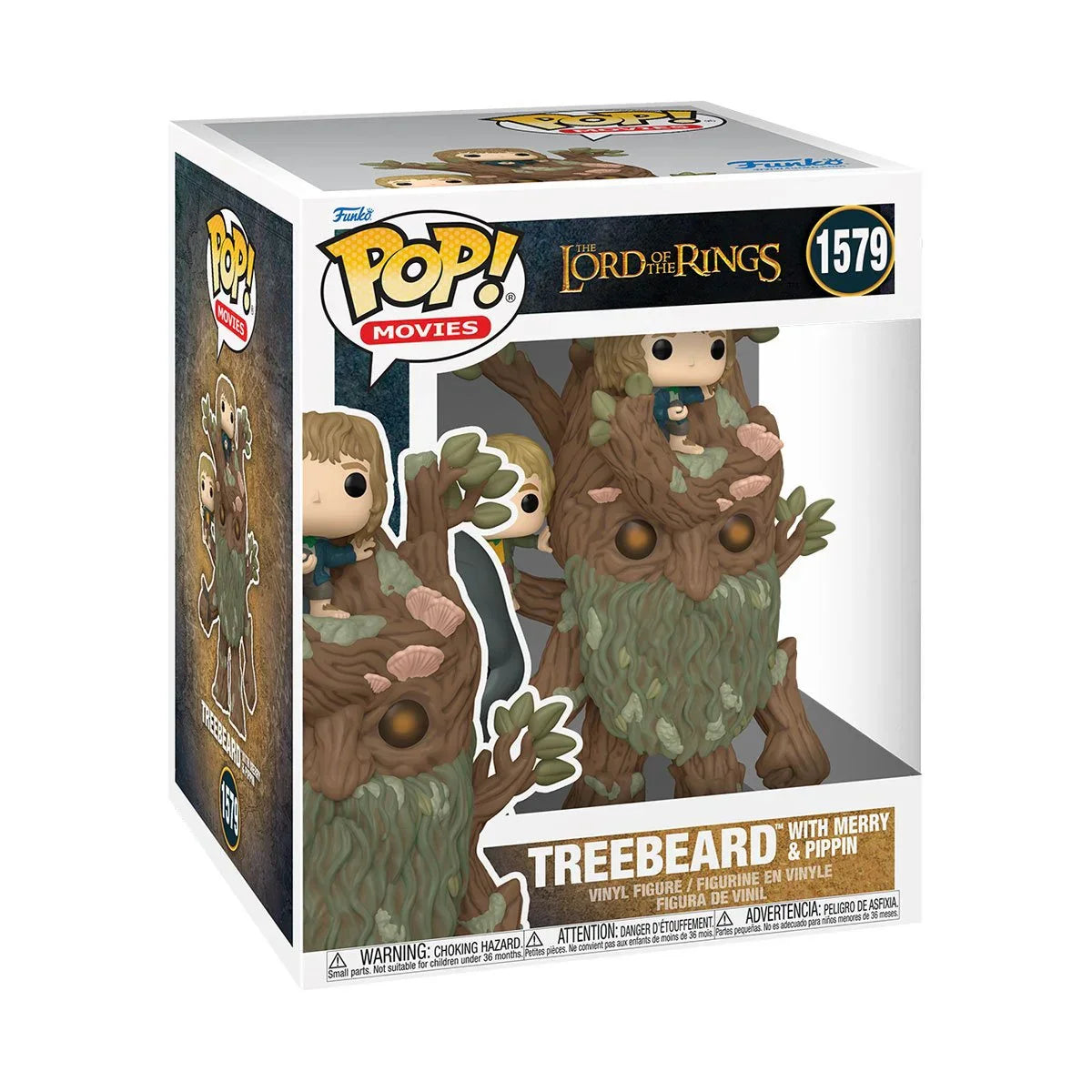 Funko Pop! Movies: The Lord of the Rings (El Señor de los Anillos) - Treebeard with Mary and Pippin 1579 (Super) - CAJA CON DETALLES
