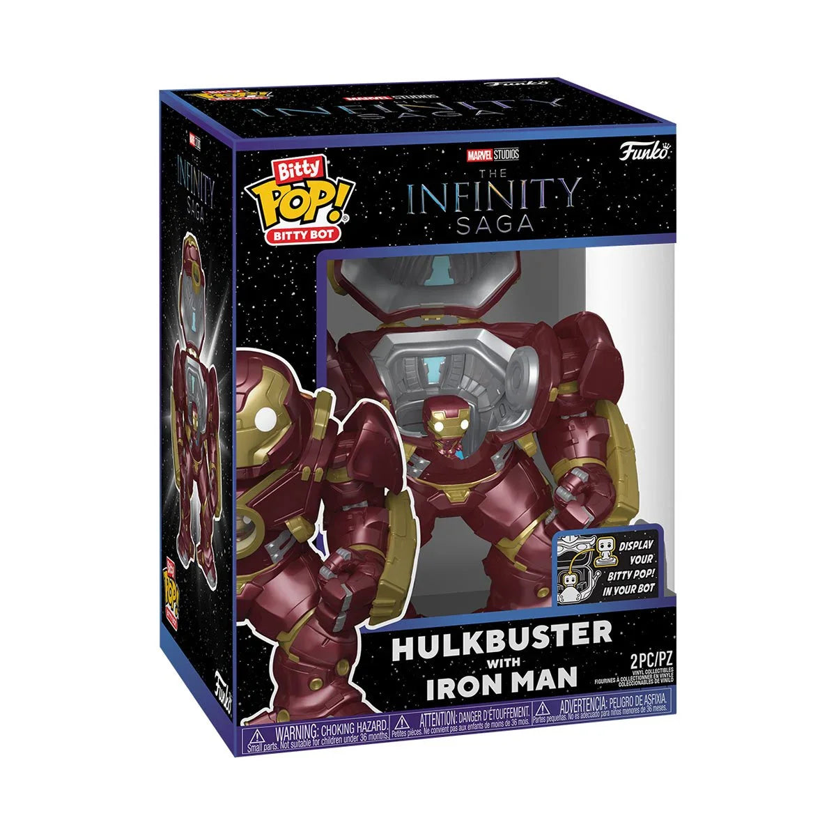 Funko Bitty Pop! Marvel |The Avengers: The Infinity Saga - Hulkbuster with Iron Man (Bitty Bot)