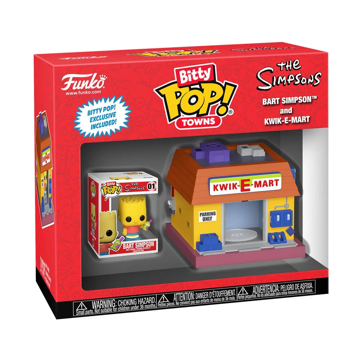 Funko BITTY Pop! The Simpsons: Bart Simpson and Kwik-E-Mart (Town)