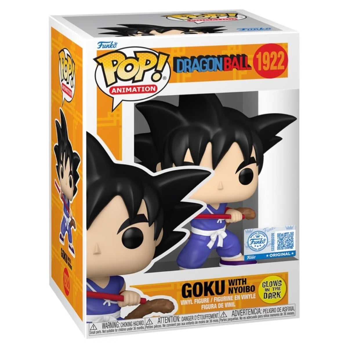 Funko Pop! Animation: Dragon Ball - Goku with Nyoibo (Glow) 1922 - AE Exclusive