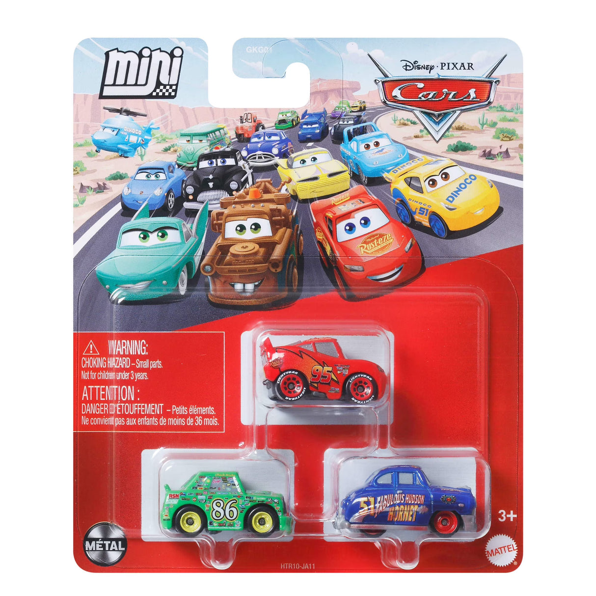 Cars Mini Racers Best Buddies (Fabulous Hudson Chick Hicks McQueen) 3-Pack