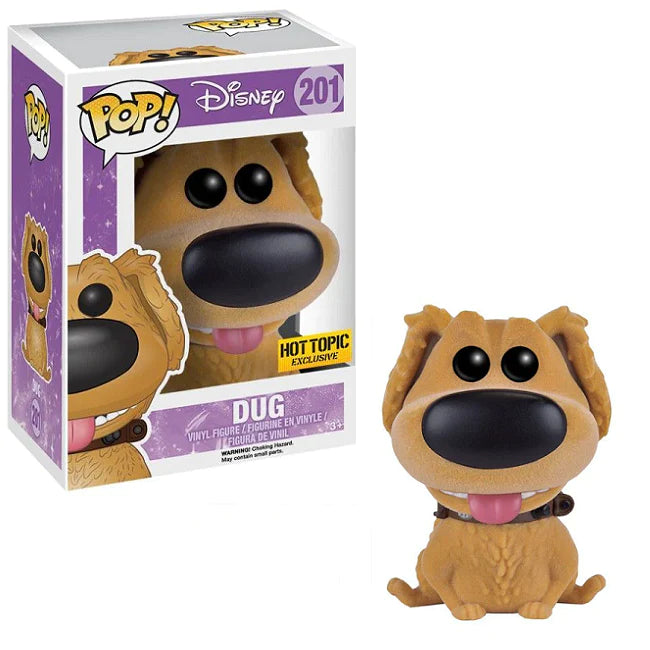 Funko Pop! Disney 201 Pixar Up Flocked Dug Hot Topic Exclusive Vinyl Figure  