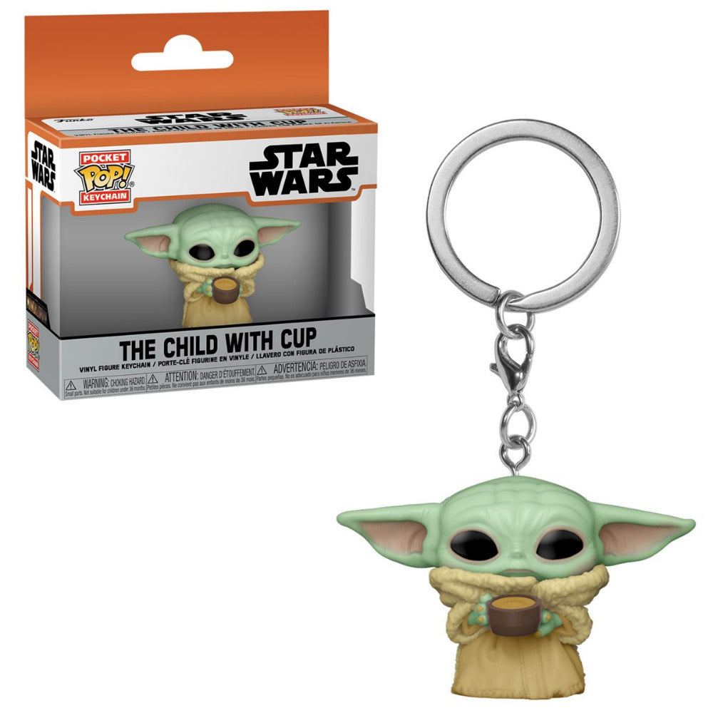 Funko Pop! Keychain: Star Wars - The Mandalorian - The Child with Cup