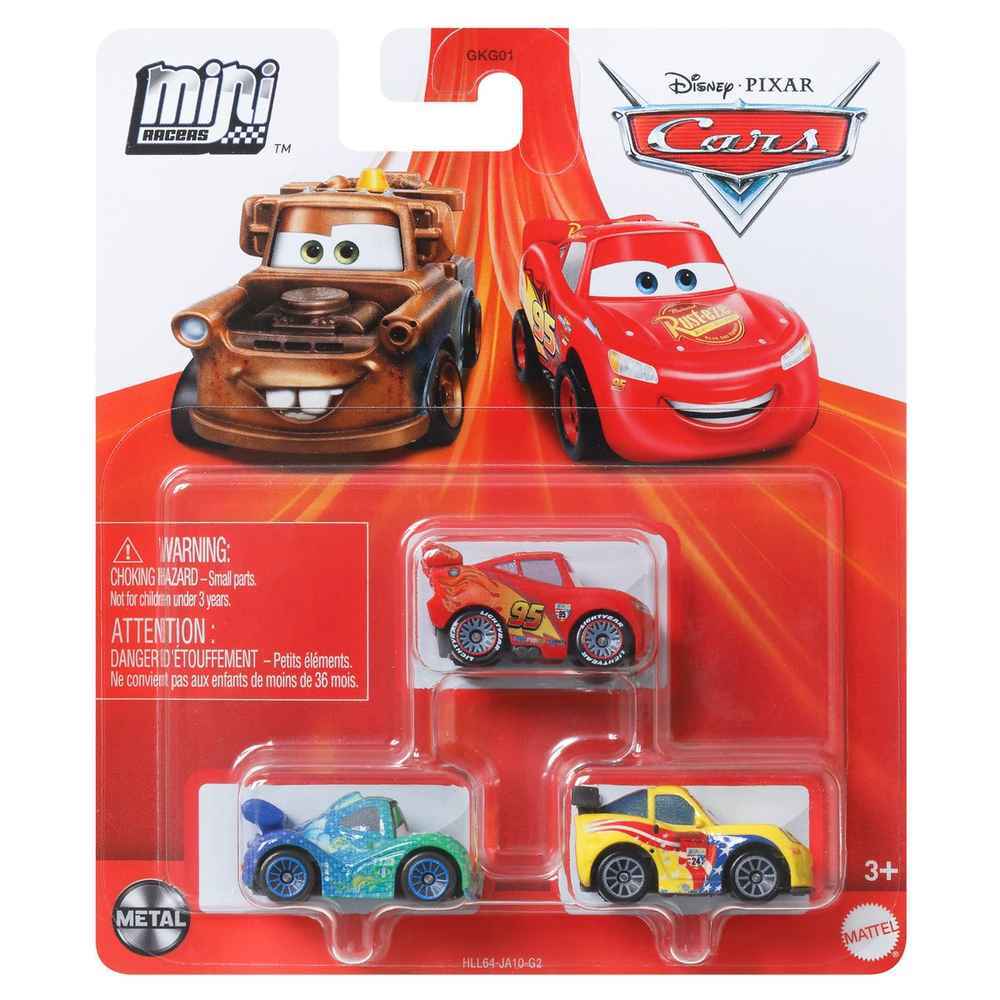 Cars Mini Racers Best Buddies (Carla McQueen Jeff) 3-Pack