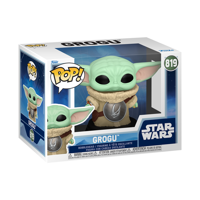 Funko Pop! Star Wars: The Mandalorian and Grogu - Grogu with Crest 819