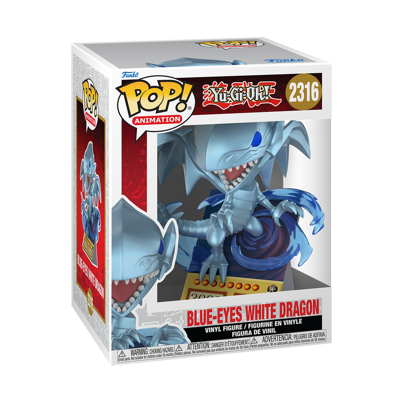 Funko Pop! Anime: Yu-Gi-Oh! - Blue-Eyes White Dragon Card Premium 2316