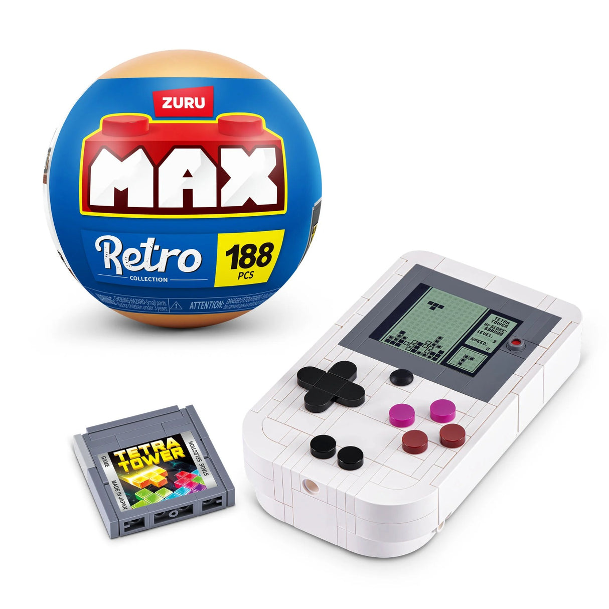 ZURU - Max: Retro Series 2 Handheld Game Console (Consola Retro) 188 pcs