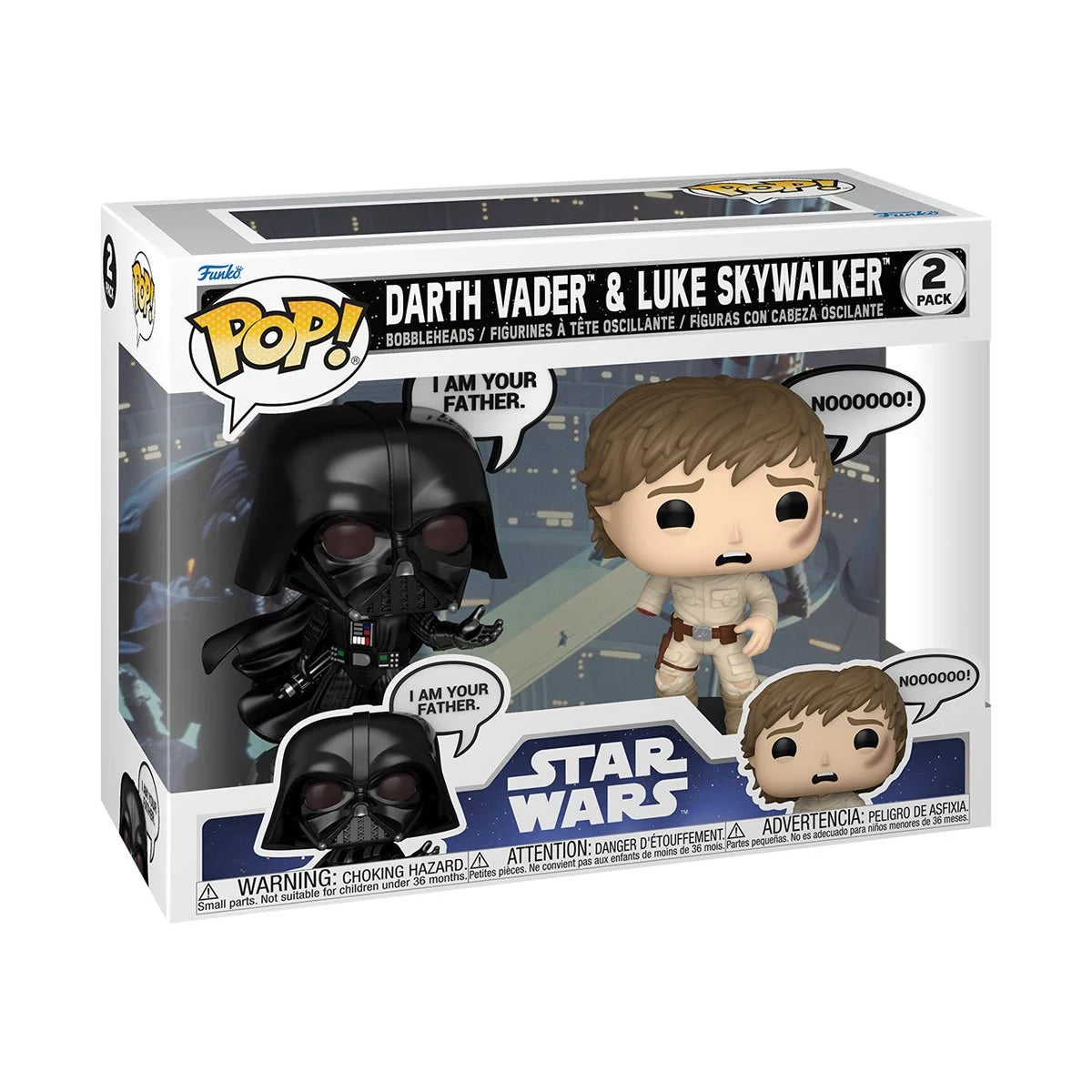 Funko Pop! Star Wars: Darth Vader & Luke Skywalker (speech bubble) 2-Pack