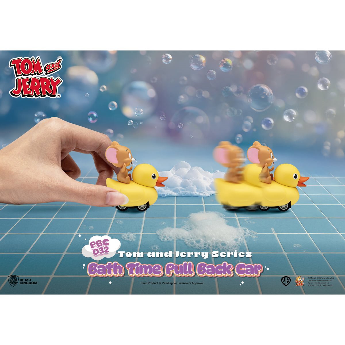 Beast Kingdom: Pull Back Car - Tom and Jerry Bath Time - Blind Box (x 1 unidad)