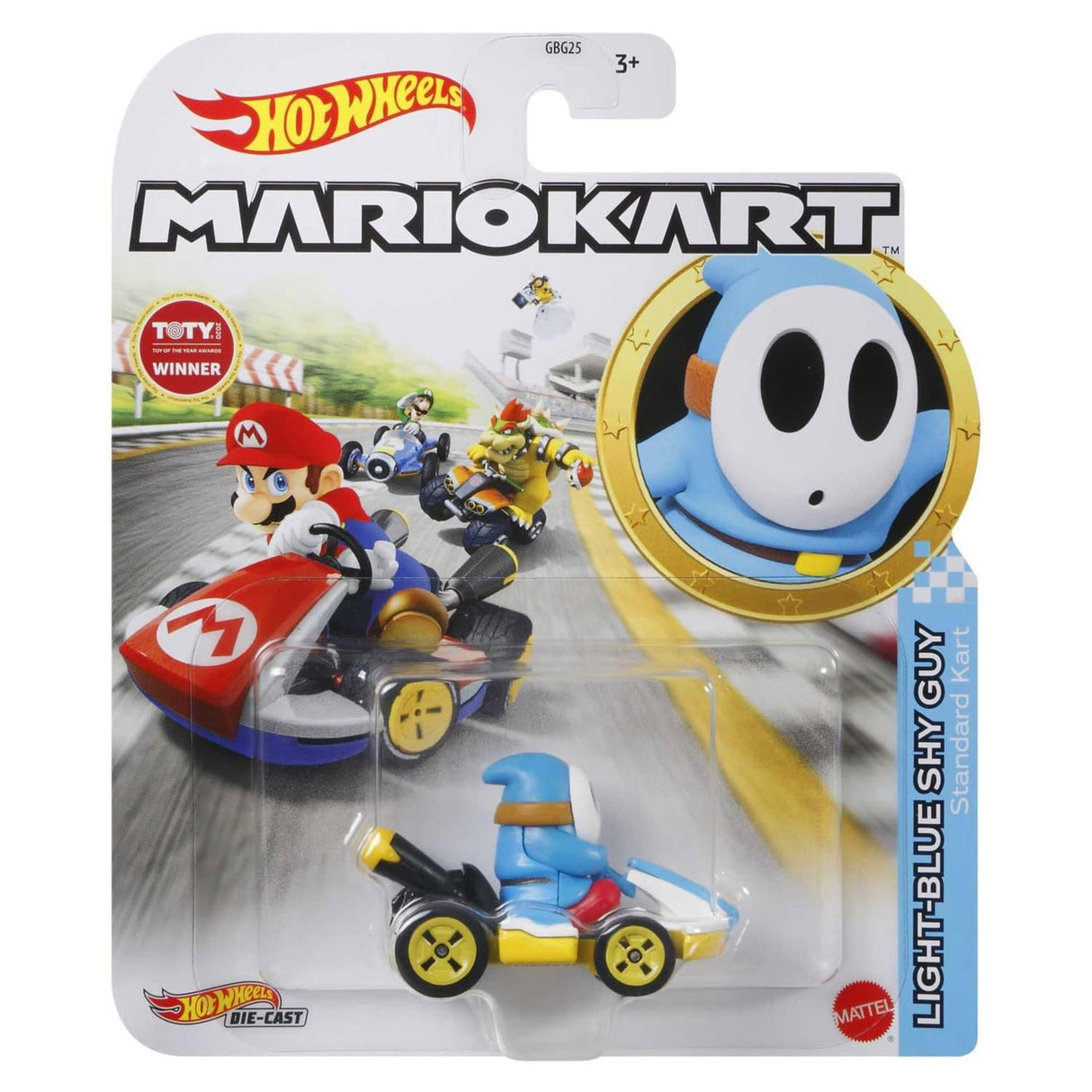 Hot Wheels: Die-Cast | Mario Kart - Light-Blue Shy Guy Standard Kart