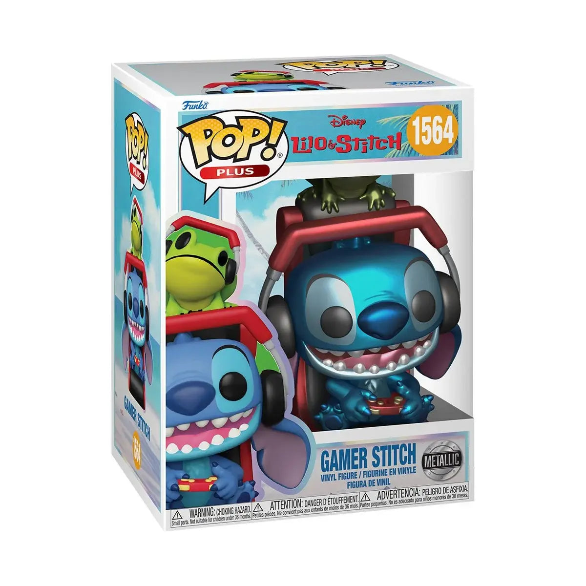 Funko Pop! Disney: Lilo & Stitch - Gamer Stitch (Metallic) 1564 (PLUS)