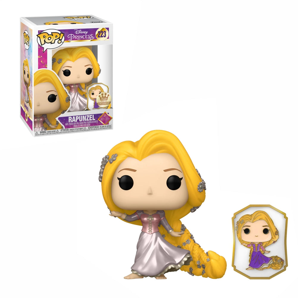 Funko Pop! Disney: Disney Princess - Rapunzel with Pin 222 - Funko Shop Exclusive