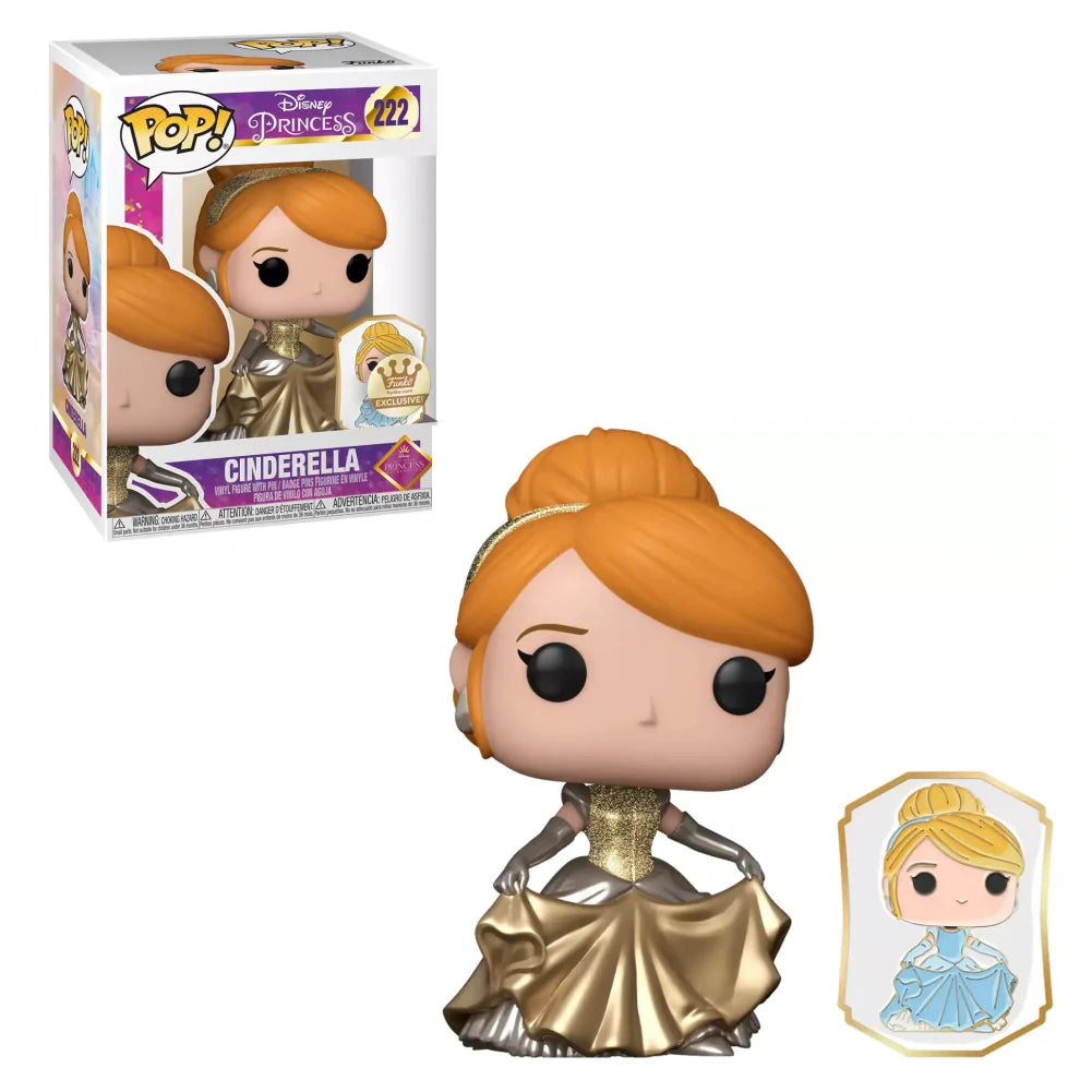 Funko Pop! Disney: Disney Princess - Cinderella with Pin 222 - Funko Shop Exclusive