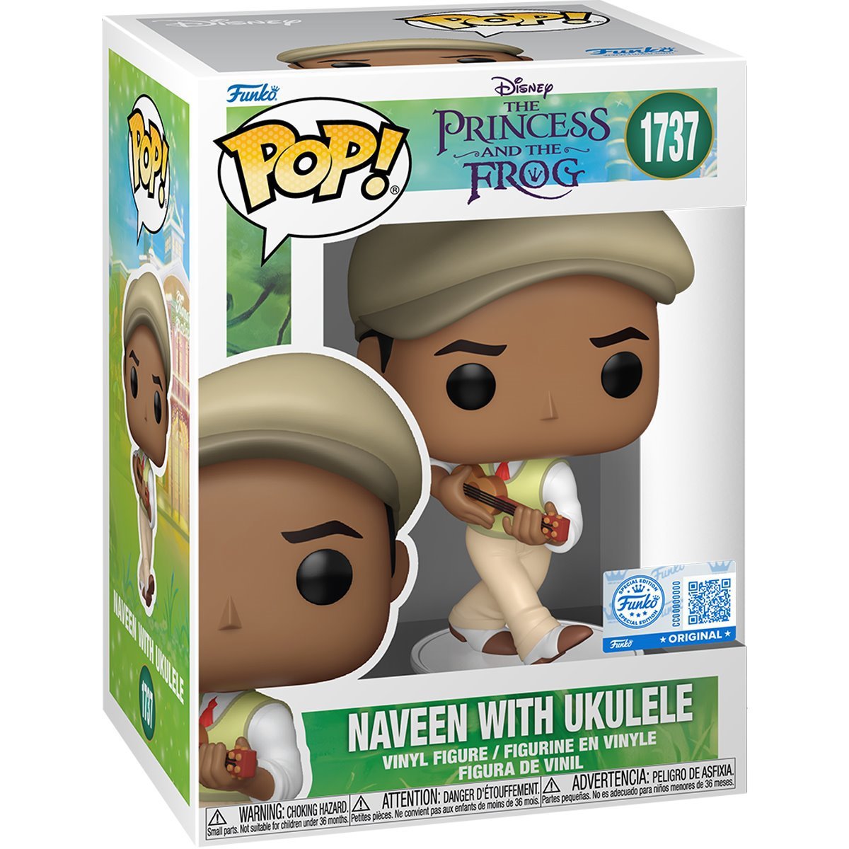 Funko Pop! Disney: Princess and the Frog (La Princesa y el Sapo) - Naveen with Ukelele 1737 (Exclusive)
