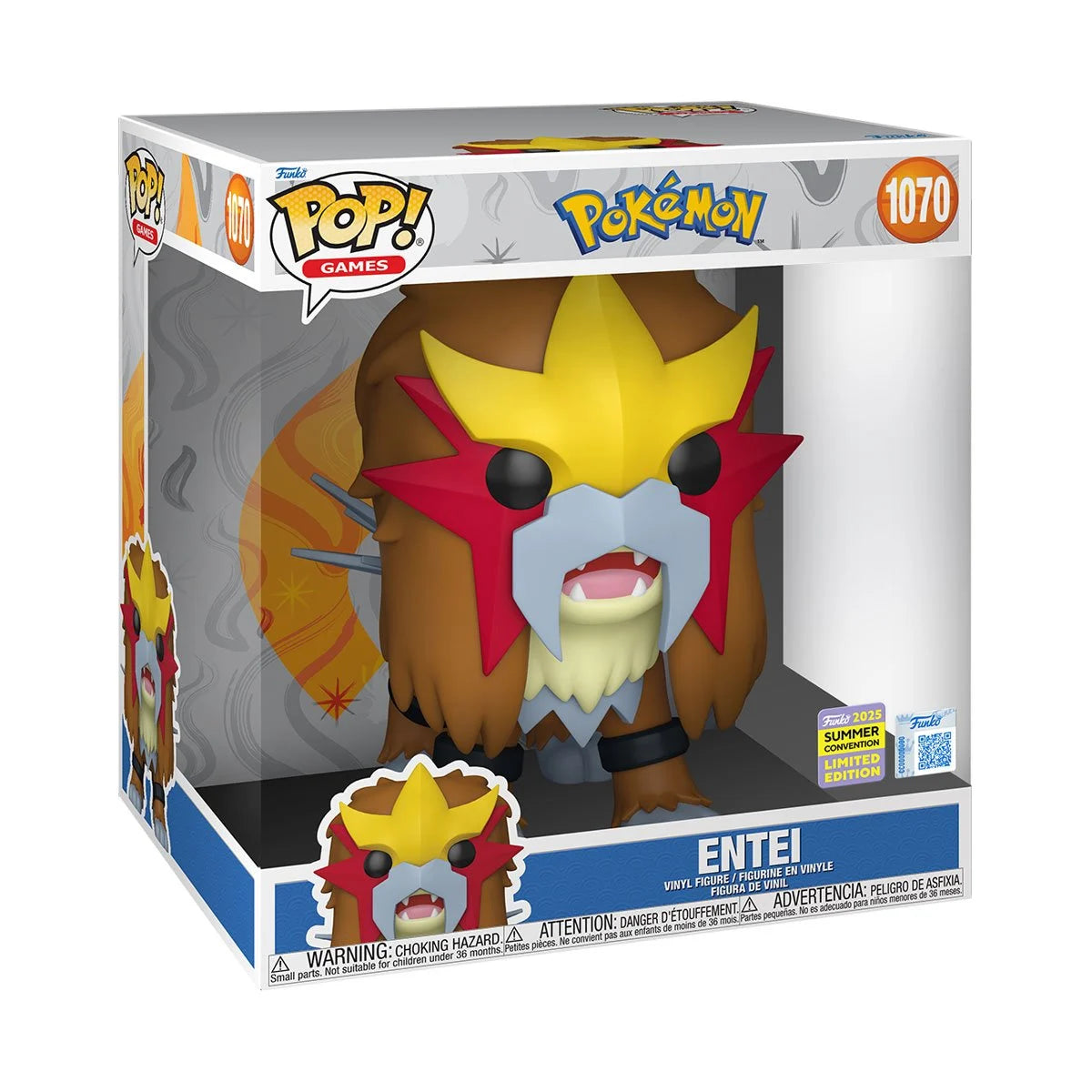 Funko Pop! Games: Pokemon - Entei 1070 - 2025 Convention Exclusive (Jumbo)