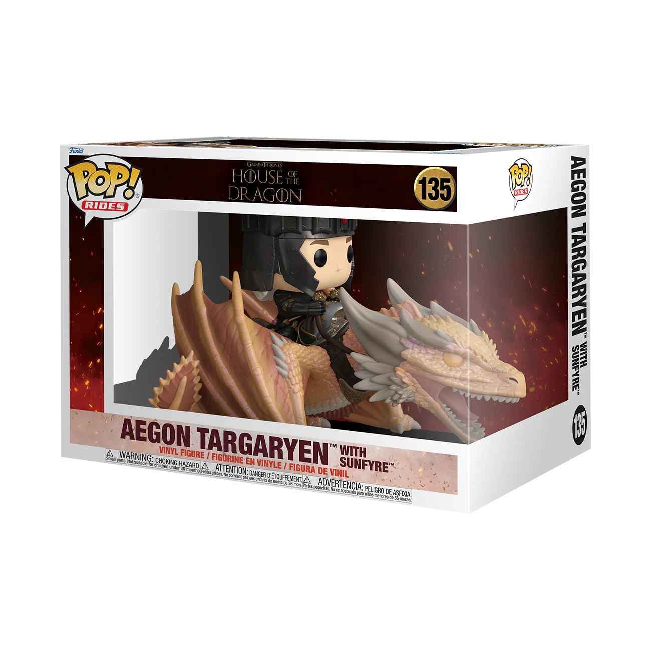 Funko Pop! Television: House of the Dragon - Aegon Targaryen with Sunfyre (Deluxe Ride) 135