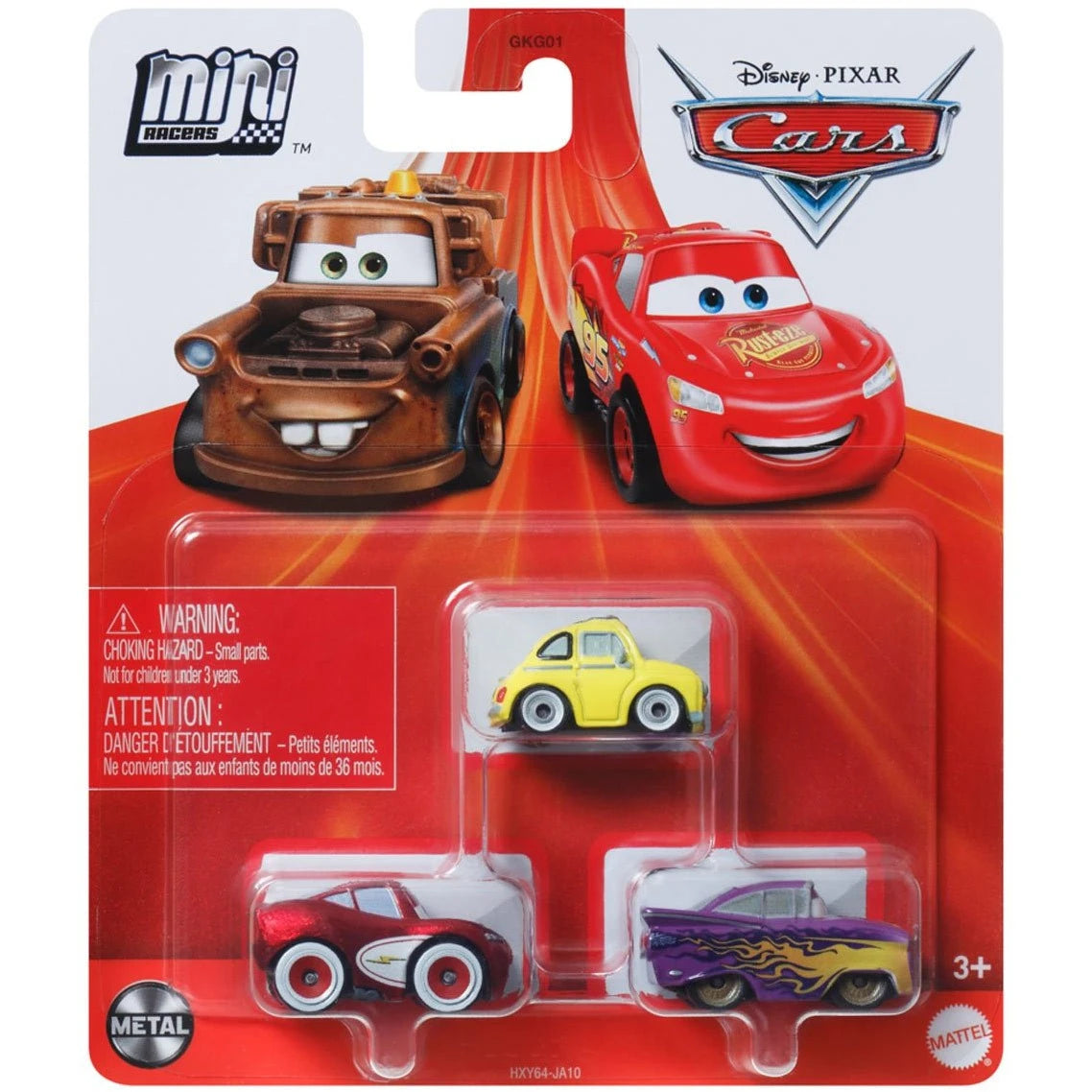 Cars Mini Racers Best Buddies (Snot Luigi McQueen) 3-Pack