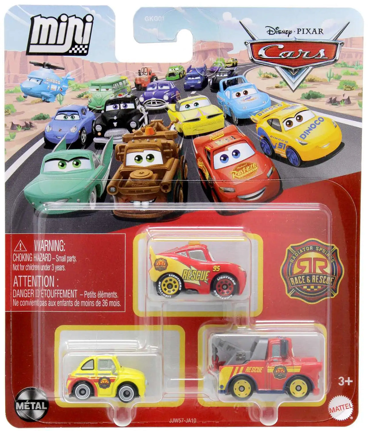 Cars Mini Racers Best Buddies (Luigui McQueen Mater) 3-Pack