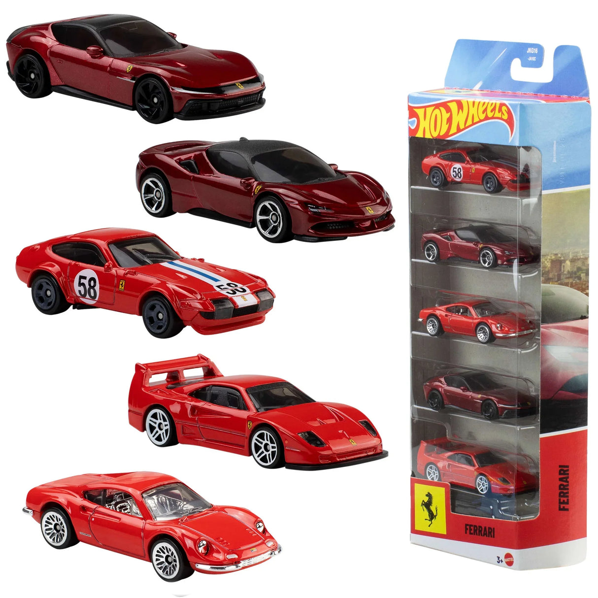 Hot Wheels: Ferrari Vehicles 5-Pack