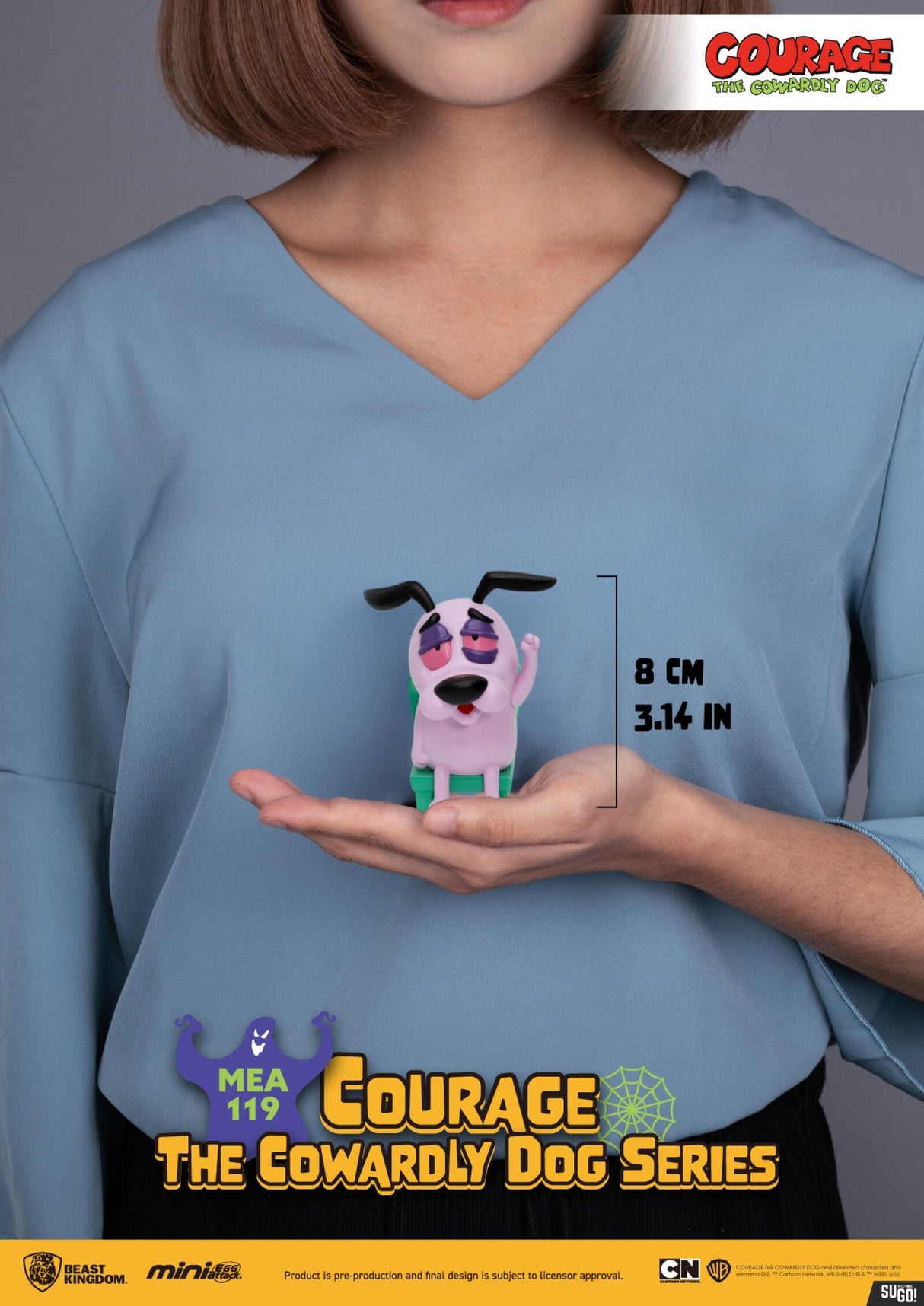 Beast Kingdom: Cartoon Network - Courage The Cowardly Dog - Blind Box (x unidad)