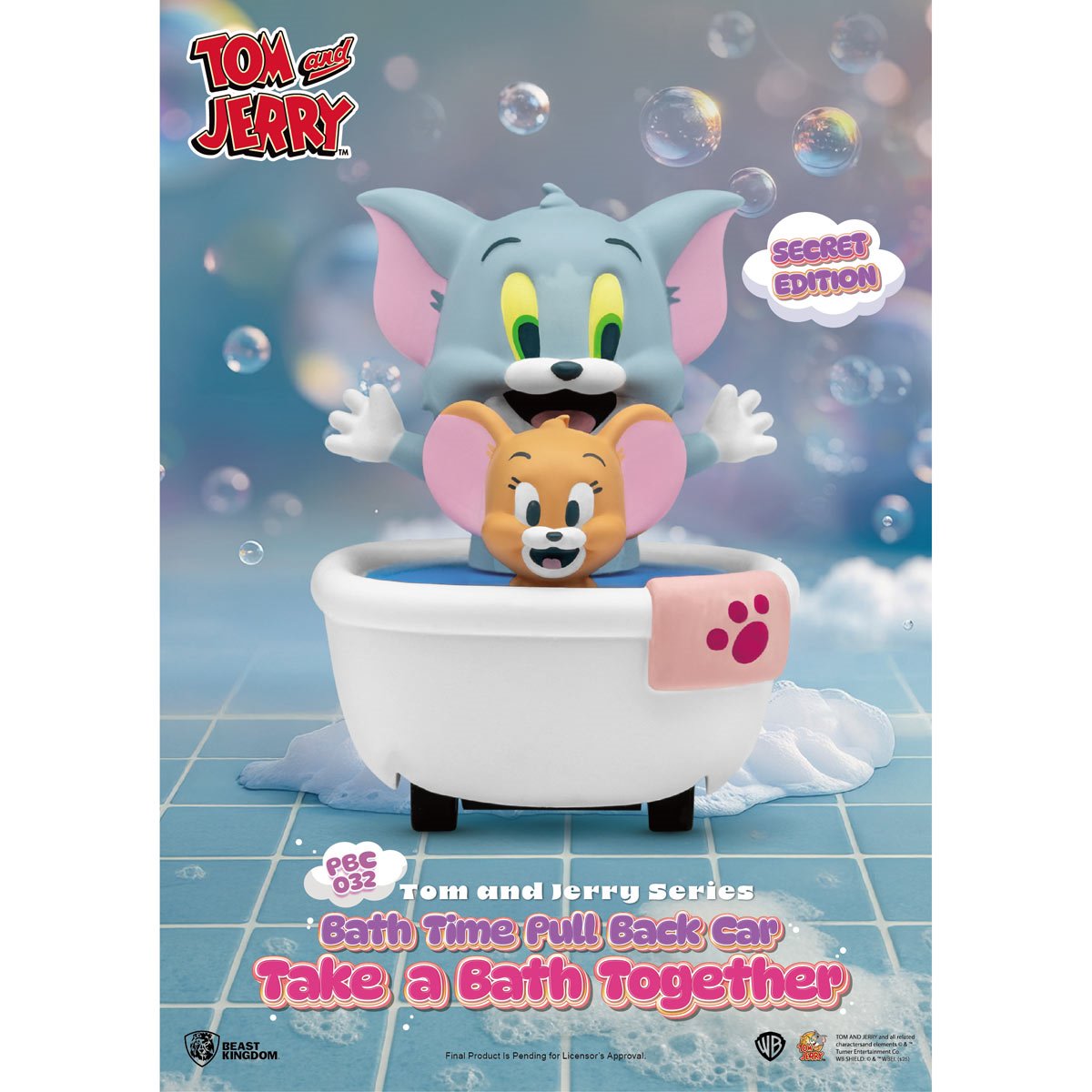 Beast Kingdom: Pull Back Car - Tom and Jerry Bath Time - Blind Box (x 1 unidad)