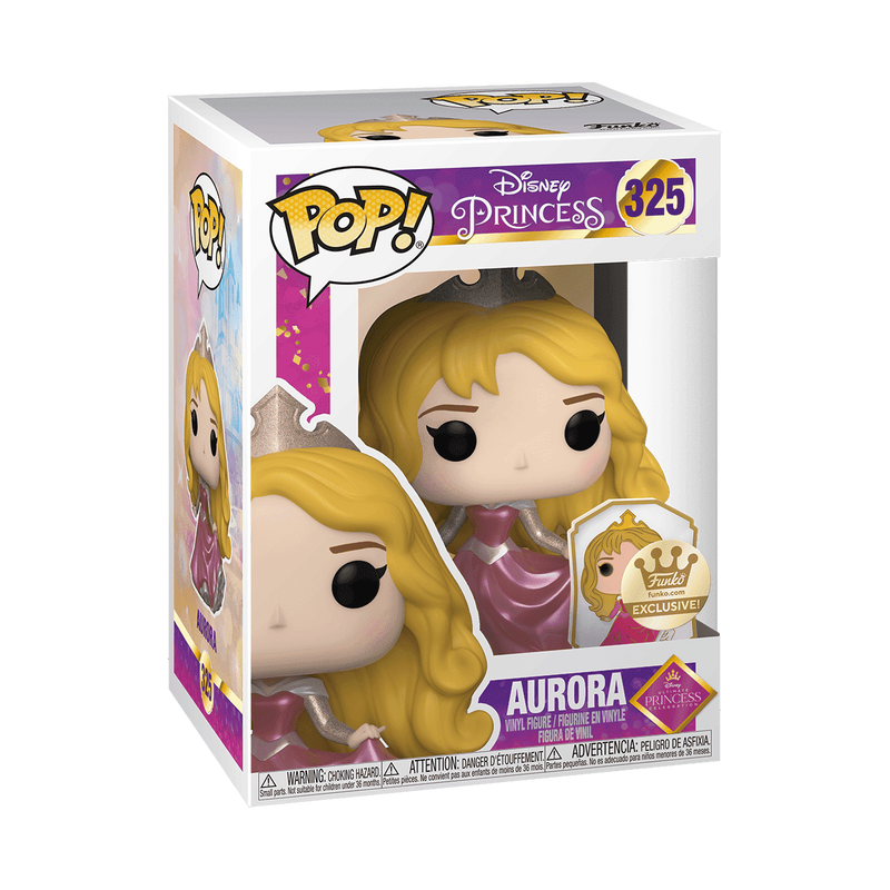 Funko Pop! Disney Princess: La bella durmiente - Aurora 325 (Funko Shop Exclusive) with Pin