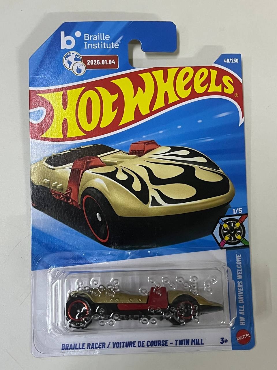 Hot Wheels: Basic Car - B Case (2026) - Braille Racer - Twin Mill