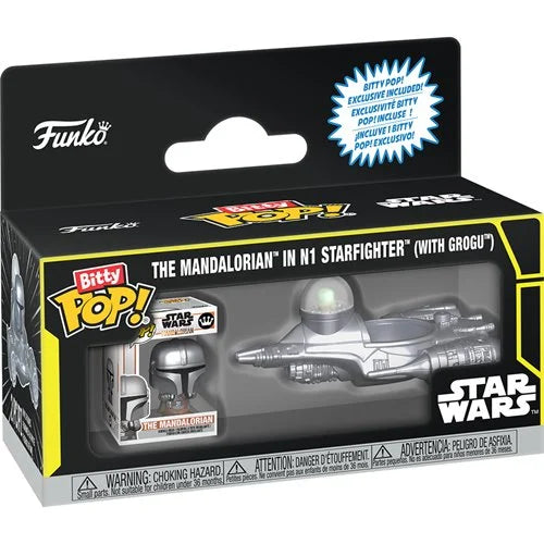 Funko Bitty Pop! Star Wars - The Mandalorian in N1 Starfighter with Grogu (Ride)