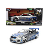 Jada: Die-Cast Metal Vehicle | Fast and Furious 25th Anniversary - Brian's Nissan Skyline GT-R - Escala 1:24