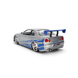Jada: Die-Cast Metal Vehicle | Fast and Furious 25th Anniversary - Brian's Nissan Skyline GT-R - Escala 1:24