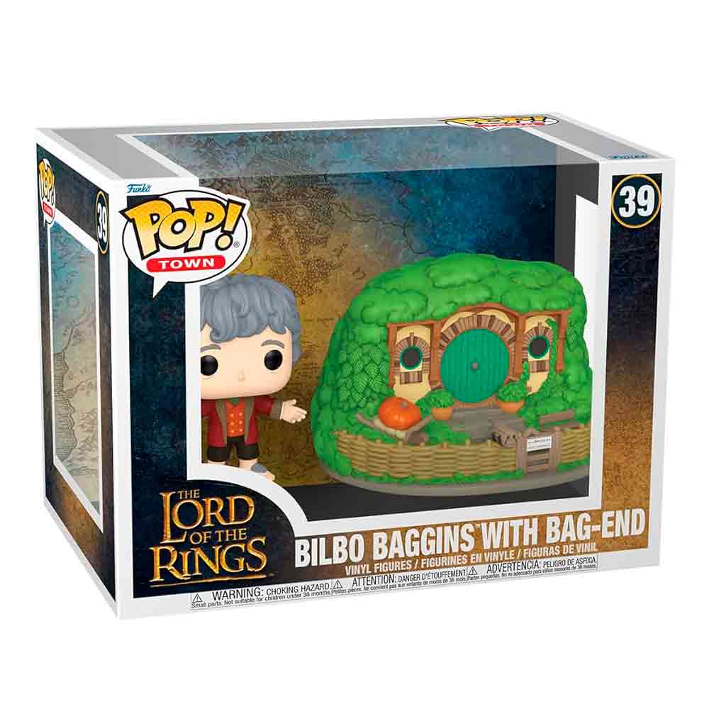 Funko Pop! Movies: The Lord of the Rings (El Señor de los Anillos) - Bilbo Baggins with Bag-End 39 (Town)