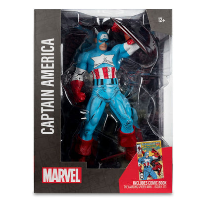 MacFarlane Toys: Marvel - Captain America (Estatuilla) | Incluye Comic