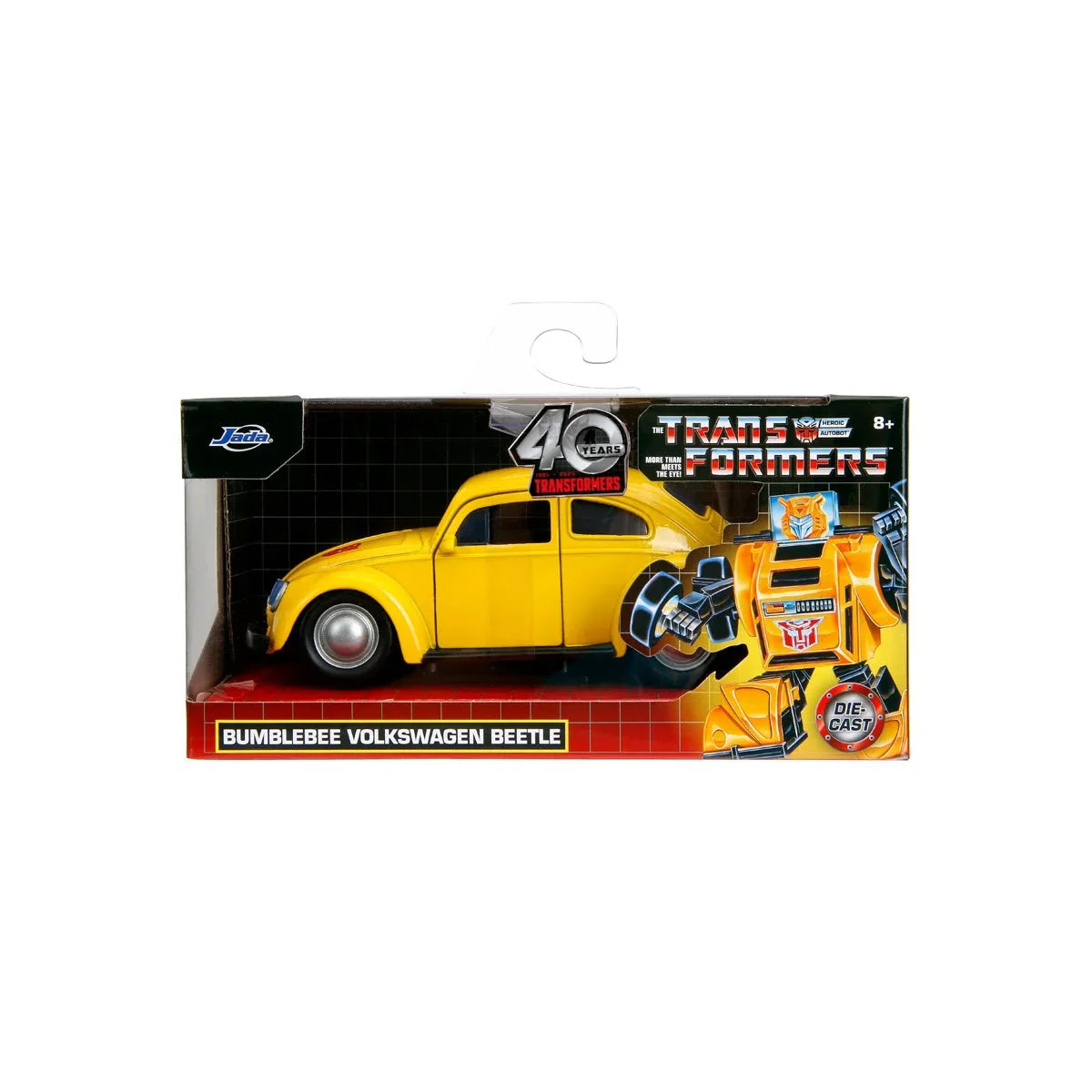 Jada: Die-Cast Metal Vehicle | Transformers: Bumblebee Volkswagen Beetle - Escala 1:32