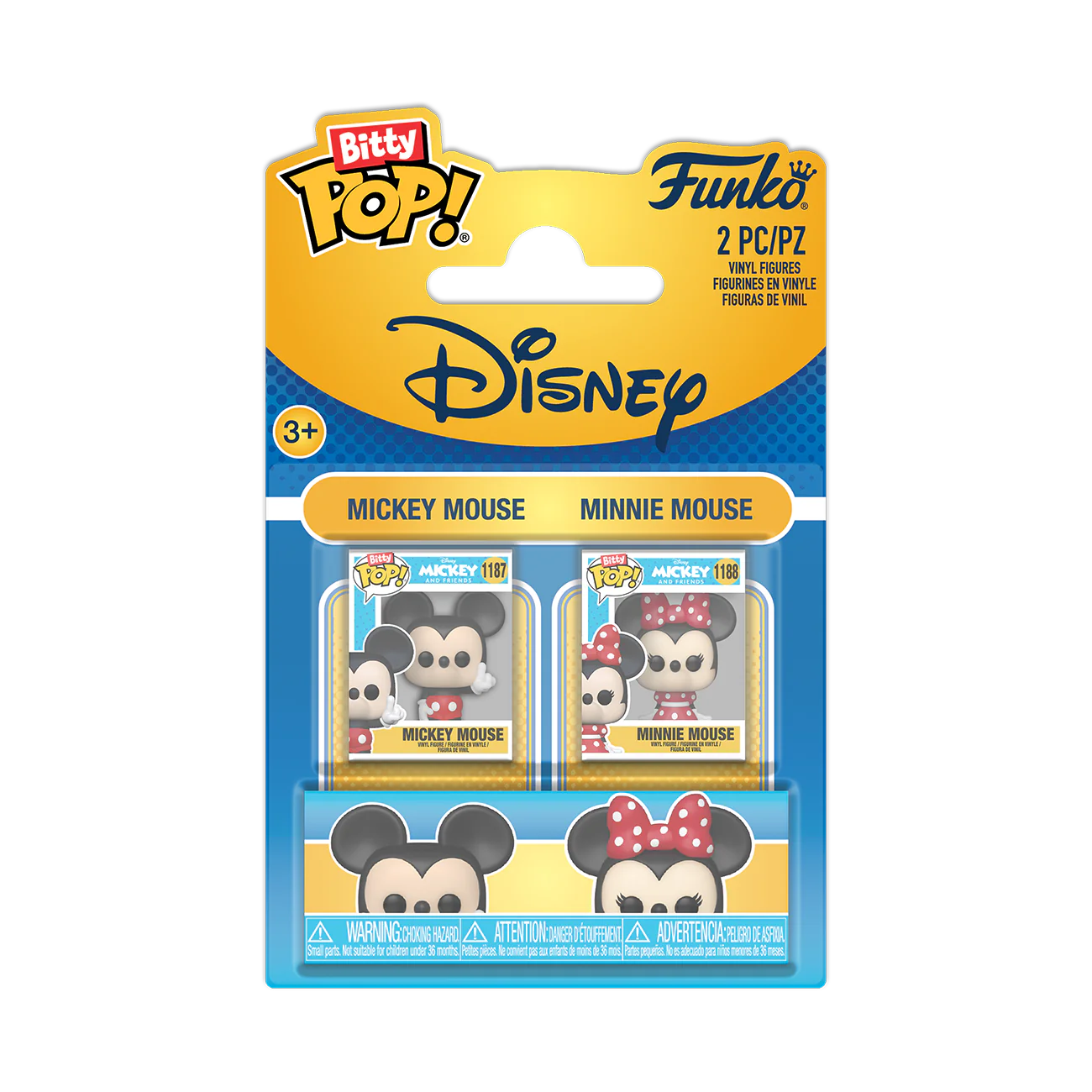 Funko BItty Pop! Disney: Mickey Mouse and Minnie Mouse Mini-Figure 2-Pack