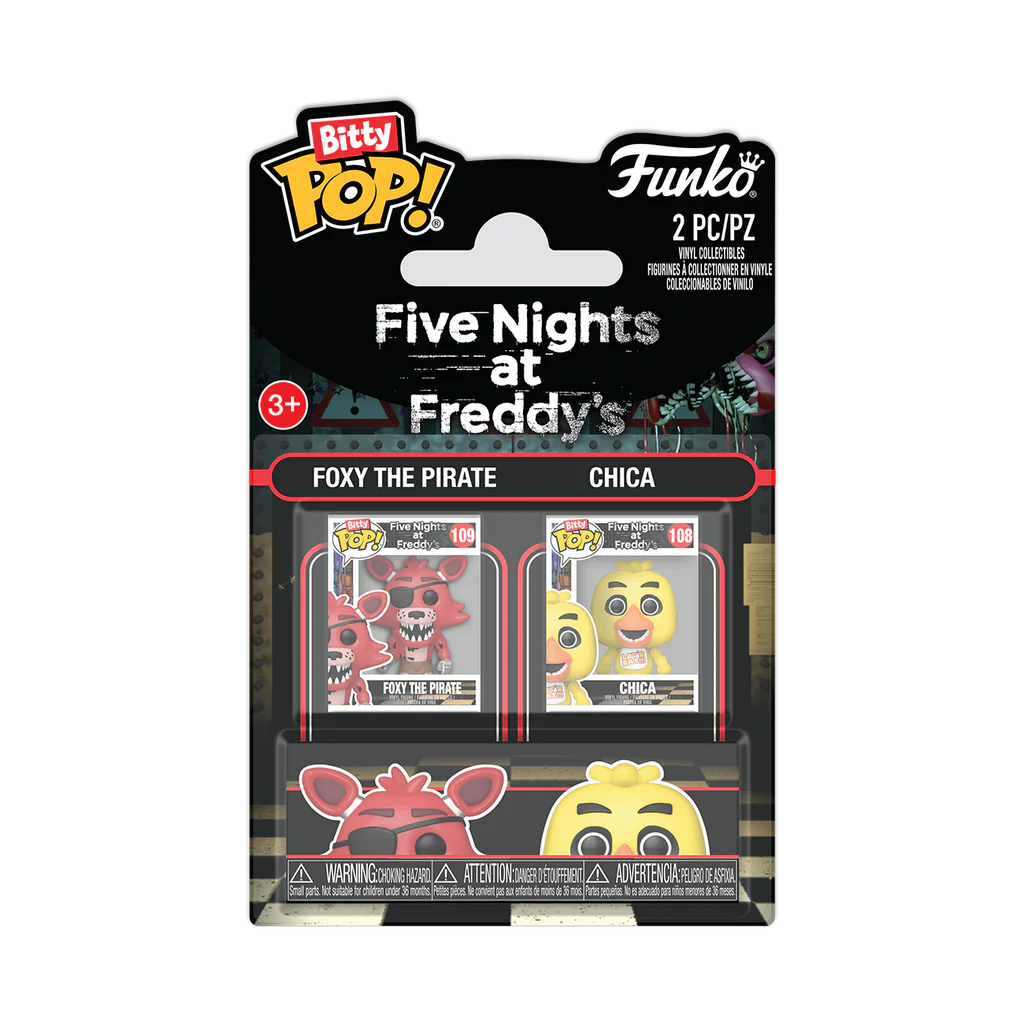 Funko BItty Pop! Five Nights at Freddy's : Foxy the Pirate and Chica Mini-Figure 2-Pack