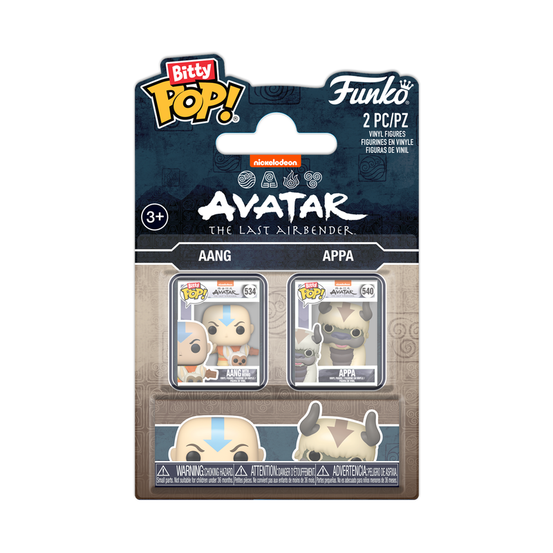 Funko BItty Pop! Avatar: The Last Air Bender - Aang with Momo and Appa Mini-Figure 2-Pack